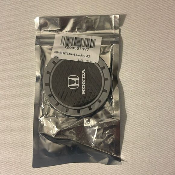Honda car cup Coasters in black and gray. Set of 2 NWT - Picture 7 of 7